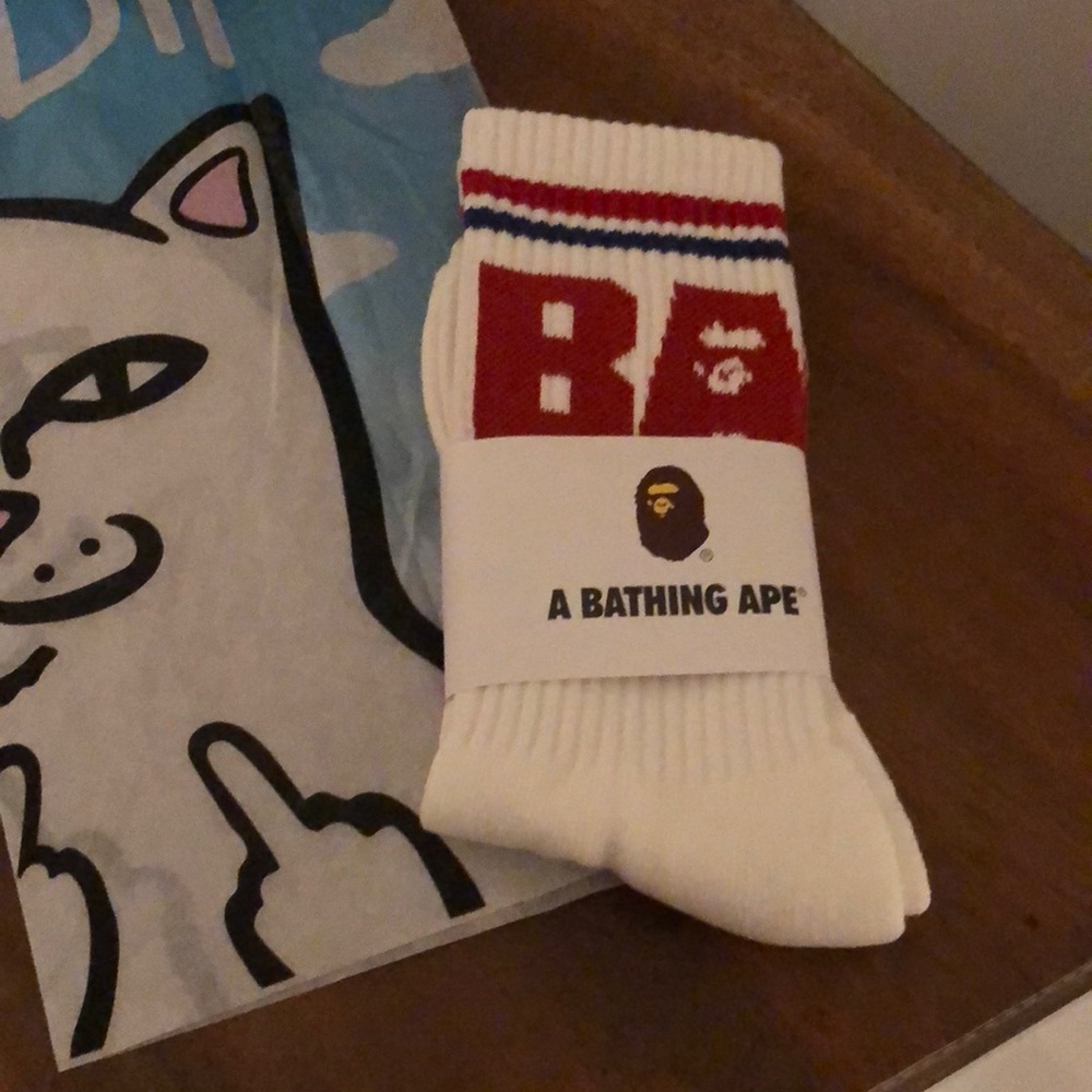 ⭐️Host Pick ⭐️ BAPE white Socks NWT